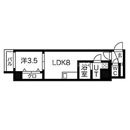 GROOVE今福鶴見 1LDKの間取図画像