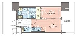 プレジオ関目 1DKの間取図画像