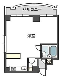 グランドールハタダ ワンルームの間取図画像