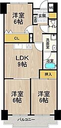 シャトー・レイク・ルイーズ 3LDKの間取図画像