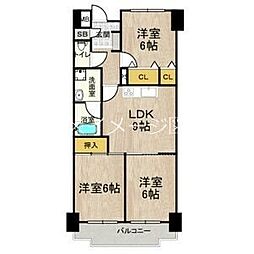シャトー・レイク・ルイーズ 3LDKの間取図画像