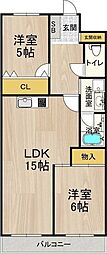 シャトー・レイク・ルイーズ 2LDKの間取図画像