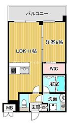 THEPHOERME城北公園 1LDKの間取図画像
