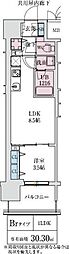 大阪市中央区松屋町住吉マンション 1LDKの間取図画像
