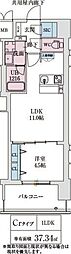 大阪市中央区松屋町住吉マンション 1LDKの間取図画像