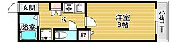 グリーンプラザ城東 1Kの間取図画像