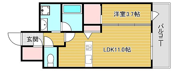 TEAL RESIDENCE　BAY ｜大阪府大阪市港区弁天5丁目(賃貸マンション1LDK・6階・40.64㎡)の写真 その2