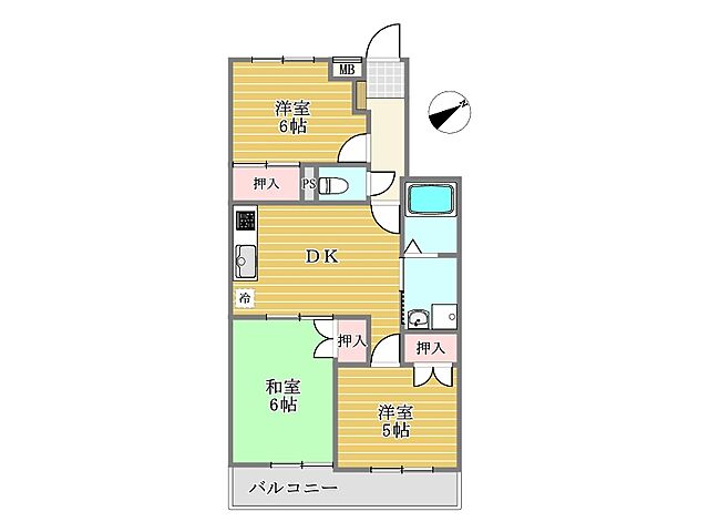 間取り ウィスタリヤマンション天神町 5階/-