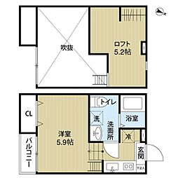エトワール幕張 ワンルームの間取図画像
