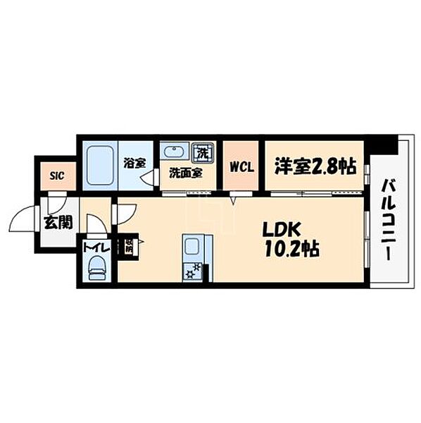 リヴェント難波サウス ｜大阪府大阪市浪速区敷津東1丁目(賃貸マンション1LDK・12階・34.59㎡)の写真 その2