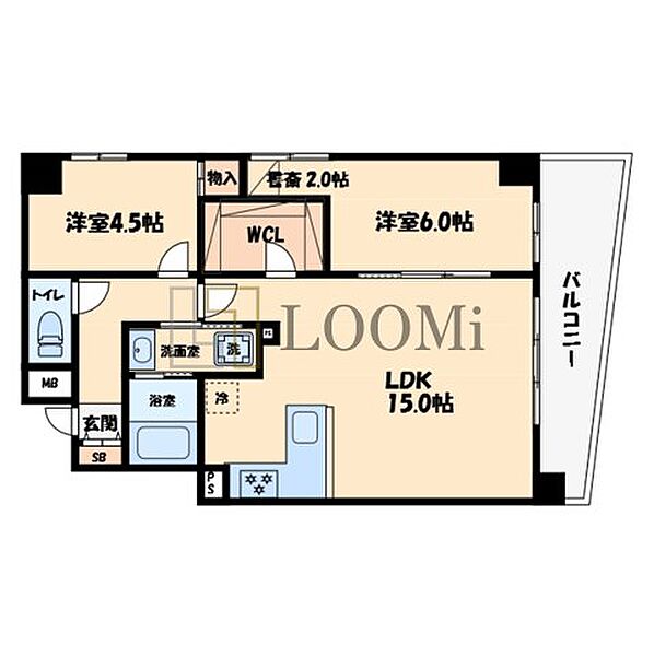 シャルマンフジ・リッツ南堀江 ｜大阪府大阪市西区南堀江2丁目(賃貸マンション2SLDK・7階・60.35㎡)の写真 その2