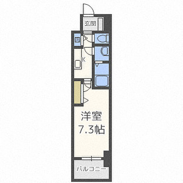 画像2:プランドール北浜　間取り