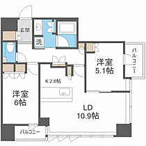 ザ・ファインタワー大阪肥後橋  ｜ 大阪府大阪市西区江戸堀1丁目（賃貸マンション2LDK・6階・60.24㎡） その2