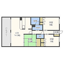 フロンティアタワー日本橋  ｜ 大阪府大阪市中央区日本橋2丁目（賃貸マンション3LDK・2階・66.78㎡） その2