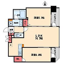 大阪府大阪市北区曾根崎1丁目（賃貸マンション2LDK・4階・58.92㎡） その2