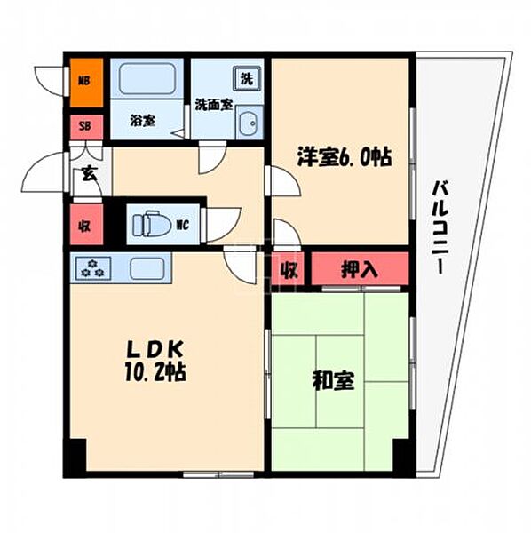 21北堀江 ｜大阪府大阪市西区北堀江1丁目(賃貸マンション2LDK・4階・51.84㎡)の写真 その2