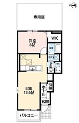 ウエストリヴァー和泉鳥取 1LDKの間取図画像