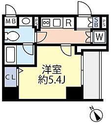 東急東横線 元住吉駅 徒歩8分の賃貸マンション 3階1Kの間取り