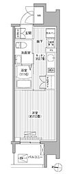 セントラーレ新城 4階1Kの間取り