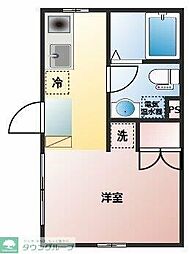 レガリア新丸子 2階ワンルームの間取り