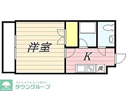 アーク・スクエア 1階1Kの間取り