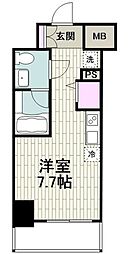 クラリッサ川崎グランデ 7階1Kの間取り