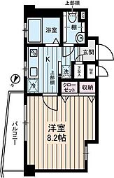 ルビナス・ウエストパレス 3階1Kの間取り