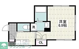 京急本線 京急川崎駅 徒歩15分の賃貸マンション 1階1Kの間取り