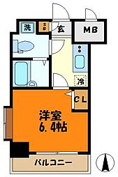 ガラ・シティ武蔵小杉 8階1Kの間取り