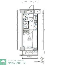 オーキッドレジデンス鶴見 4階1Kの間取り
