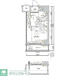 ＬＵＭＥＥＤ川崎 7階1Kの間取り