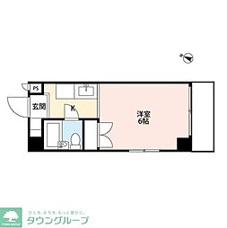 マモール川崎神明町 ワンルームの間取図画像