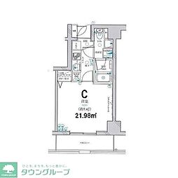 グリフィン・武蔵新城弐番館 1Kの間取図画像