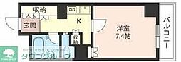 エスティメゾン川崎 1Kの間取図画像