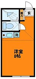 ユナイト矢口渡ポセイドン ワンルームの間取図画像
