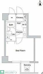 プライムアーバン川崎 1Kの間取図画像