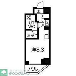 スパシエオーブ横浜 ワンルームの間取図画像