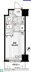 ダイアパレス川崎元木町 1Kの間取図画像