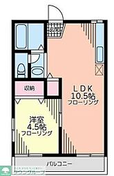 泉コーポ 1LDKの間取図画像