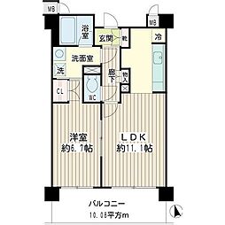 ハートレイ大師 1LDKの間取図画像