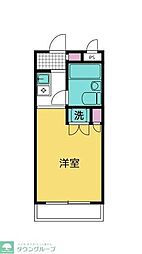 グランヴェル鶴見 ワンルームの間取図画像