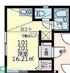 RiviereEastGate 1Kの間取図画像