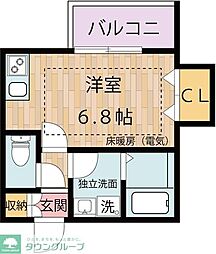 リュミエールI ワンルームの間取図画像
