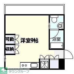 Refine武蔵小杉 ワンルームの間取図画像