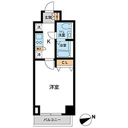 カッシア川崎レジデンス 1Kの間取図画像