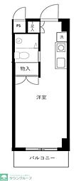 アルカサール鶴見中央 ワンルームの間取図画像