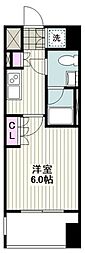 ライジングプレイス川崎 1Kの間取図画像