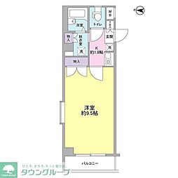 サリエンテSIビル 1Kの間取図画像