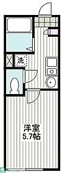 アーク大島 1Kの間取図画像