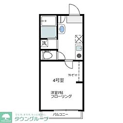 グリーンアイス鶴見 1Kの間取図画像